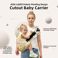 Porte-bébé avec sangle d'épaule réglable, siège extra rembourré pour un confort sans pression, sac de transport latéral pour tout-petit