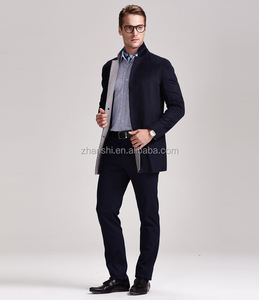 2016 Winter Korea Style <strong>Men</strong> Fashion Wool <strong>Pea</strong> <strong>Coat</strong> Woolen <strong>Coat</strong> - Product Image 5