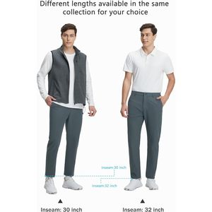 FOXA Men's Golf Dress <b>Pants</b> 30 32 Inch Lightweight Breathable Casual Trousers With Pockets For Travel <b>Work</b> - Product Image 3
