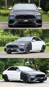 Kit carrosserie pour <span class=keywords><strong>W205</strong></span> 2015-2021, mise à niveau vers le design W206 C63 AMG, pare-chocs pour <span class=keywords><strong>Mercedes</strong></span> Benz <span class=keywords><strong>Classe</strong></span> <span class=keywords><strong>C</strong></span> <span class=keywords><strong>W205</strong></span>, accessoires de voiture - Product Image 3