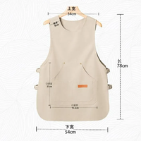 Tablier de travail noir imperméable pour infirmière, esthéticienne, coiffeur, cuisinier, coiffeur, noir, à bretelles