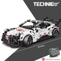 Juguete Educativo para Niños, Modelo de Coche de Arrastre, Ensamblaje DIY, Bloques de Construcción Mecánicos de Carreras de Velocidad, Plástico ABS, Certificado CE