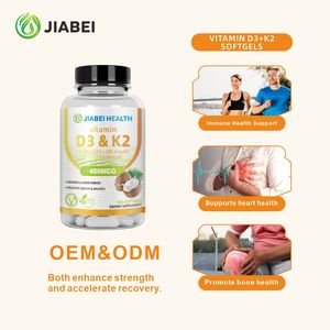 Suplemen Herbal Organik Merek Sendiri OEM/ODM Kapsul Vitamin D3-K2 untuk Suplemen Herbal Premium Oral - Product Image 6