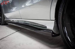 Alerón de labio de extensión de fibra de carbono estilo RZ para <span class=keywords><strong>Mercedes</strong></span> Benz <span class=keywords><strong>CLA</strong></span> clase W117 W176 faldas laterales Bodykit - Product Image 6