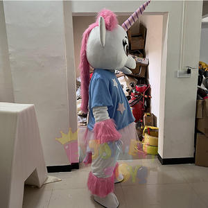 Costume de mascotte de licorne adulte personnalisable de haute qualité Costume de performance de <span class=keywords><strong>patrouille</strong></span> en <span class=keywords><strong>peluche</strong></span> et EVA unisexe pour Noël et Halloween - Product Image 2