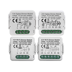 2025 actualización 2 canales Wifi o Zigbee interruptor de luz temporizador Tuya Smart Wifi y módulo de interruptor ZigbeeDimmer - Product Image 1