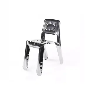 Mobili per la casa di alta qualità nuovo design sedia da pranzo ad espansione gonfiabile moderna in acciaio inossidabile in stile industriale