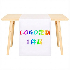 Custom <b>Table</b> <b>Runner</b> White Solid Color Polyester Cotton Nordic Style For Living Room Bedroom <b>Dining</b> Commercial Space - Product Image 1