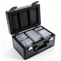 Boîte de rangement pour 63 cartes gradées, présentoir en acrylique transparent à 3 rangées avec serrure à code TSA pour cartes de sport PSA BGS CGC