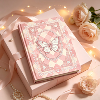 Carnet personnalisé à couverture rigide avec impression papillon, format A5, logo personnalisé pour cadeau
