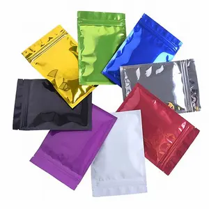 Có thể khóa lại Ziplock doanh nghiệp nhỏ túi nhựa có thể bịt kín tùy chỉnh in ba chiều phẳng Mylar bao bì Zip túi