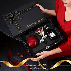 Juego de Regalo LANJO con Vela Aromática de Cera de Soya y Difusor de Varillas con Logotipo Personalizado - Marca Privada - Decoración Navideña, para Bodas y Hogar - Product Image 1