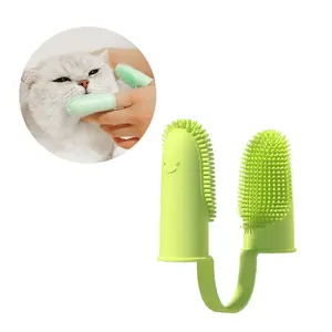 Hot Sale Pet Two Finger Toothbrush Dental Care For Dog Cat Teethbrushes