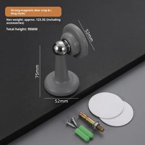 Tope de Puerta Magnético Silencioso Anticolisión de Diseño Moderno y Simple de Acero Plástico Sin Taladro para Uso Doméstico, Montaje en Pared o Suelo - Product Image 6