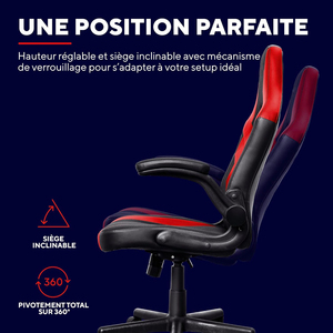<span class=keywords><strong>Chaise</strong></span> <span class=keywords><strong>de</strong></span> <span class=keywords><strong>bureau</strong></span> ergonomique rouge et noire <span class=keywords><strong>de</strong></span> qualité supérieure avec accoudoirs pivotants rembourrés et siège réglable en hauteur pour les longues sessions <span class=keywords><strong>de</strong></span> jeu - Product Image 6