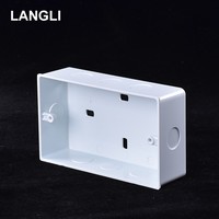 Boîtier de jonction BODER blanc 86*86 MM en PVC ignifuge pour interrupteur mural simple et prise, montage en saillie, IP65 CA001
