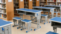 Meubles scolaires, ensemble de tables et chaises pour étudiants, bureau et chaise double pour étudiants, bordure réglable pour les écoles rurales