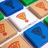 Boîte à pizza pliable imperméable de qualité export, personnalisée 27*27*4.5cm, logo imprimé, boîtes en carton kraft écologiques et résistantes