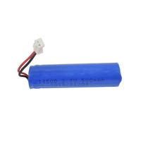 GEB Prix d'usine Cylindrique 14500 3.7v Li Ion Batterie 14500 3.7v 500mAh Batterie au lithium pour phare