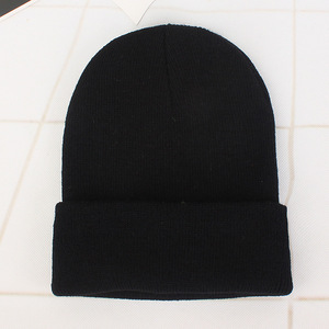 Venta al por mayor de encargo del logotipo del bordado de alta calidad de acrílico liso Beanie sombreros de invierno mantener caliente de punto frío sombrero - Product Image 3