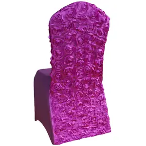 파티 이벤트 장식 로얄 블루 탄성 장미 자수 네이비 블루 스판덱스 의자 커버 도매 가격 의자 커버