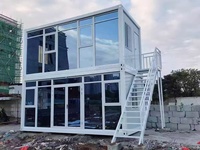 Maison conteneur préfabriquée avec design respirant pour dortoir d'employés / hôtel / appartement / café