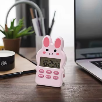 Multifunctional Gift Electronic 24 Hour Alarm Clock Eco-Friendly Silent Alert Mode Memory Recall Digital Visual Timer Kids Desk