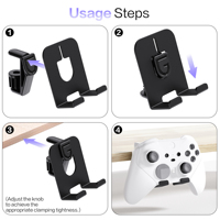 Support de moniteur et accessoires : Support de manette de jeu avec extension à clip pour bouton arrière pour Xbox Series S/X et PC