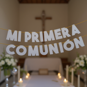 GuiRNalda Mi Primera Comunión, Decoraciones Rectangulares Plateadas, Resistentes, Recortadas, Elegantes, para Eventos Religiosos, Paquete de 12 Piezas - Product Image 3