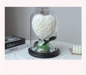 Nuevo Producto, Regalos Naturales para el Día de San Valentín, <span class=keywords><strong>Rosa</strong></span> en Forma de Corazón en Cúpula de Cristal, Caja de <span class=keywords><strong>Rosa</strong></span> <span class=keywords><strong>Eterna</strong></span>, Rosas Secas Personalizables en Cúpula, Regalo - Product Image 6