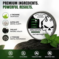 OEM/ODM Sachets de caféine sans nicotine, sans sucre, pré-entraînement, boost d'énergie, végétalien, sans OGM, pour la salle de sport et usage quotidien, Gomme