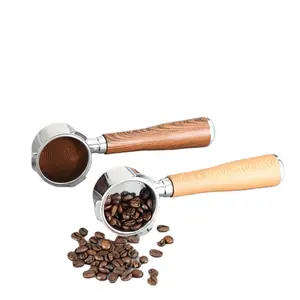 Thiết kế mới Espresso cà phê rắn gỗ xử lý portafilter Máy pha cà phê Lọc Chủ ba Tai
