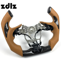 Volant en fibre de carbone personnalisé pour Lexus IS350 IS250 ES300 LC NX LS GS CT GSF RCF, cuir perforé marron