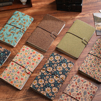 Carnet de voyage rétro à feuilles mobiles, bloc-notes, papeterie compacte et portable, planificateur créatif, cadeau pour filles, couverture en polyuréthane