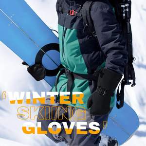 OZERO Guantes de invierno Manoplas de nieve Térmicas para palear Snowboard Snowmobiling Esquí para hombres Mujeres - Product Image 5