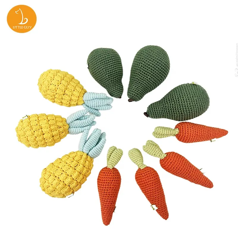 in stock ready to ship pineapple Pears carrots toy small wholesale custom dog toys plush