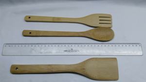 مجموعة أدوات المطبخ المصنوعة من خشب البامبو بتصميم ياباني مع مجرفة بسعر جيد - Product Image 3