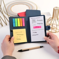 Bloc-notes adhésifs en spirale style bouton, 60 feuilles, en papier kraft, avec stylo détachable, logo publicitaire imprimé, pour l'école