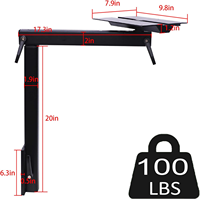 HWHong mise à niveau des accessoires de support de jambe de table RV avec table pliante, démontage de rotation à 360 degrés en alliage d'aluminium de haute qualité