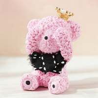 Mignon rose ours en peluche parfumé céramique voiture évent Clip désodorisant parfum de maison arôme gypse porcelaine diffuseur d'huile essentielle