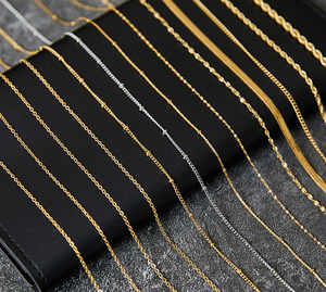 Bijoux à la mode Verdor en acier inoxydable, collier de chaîne à maillons style cubain, en or 18k, personnalisable - Product Image 2