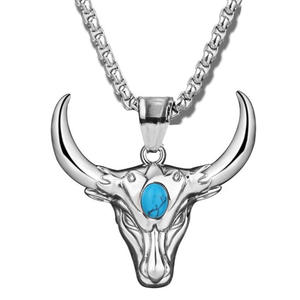 <span class=keywords><strong>Collier</strong></span> avec pendentif tête de <span class=keywords><strong>taureau</strong></span> en acier inoxydable personnalisé pour hommes et hommes <span class=keywords><strong>Collier</strong></span> avec tête de <span class=keywords><strong>taureau</strong></span> en forme de grosse pierre verte du <span class=keywords><strong>zodiaque</strong></span> - Product Image 1