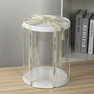 Custom Food Grade Custom Transparent PET Plastic <b>Round</b> Clear Cake <b>Boxes</b> in Bulk - Product Image 5