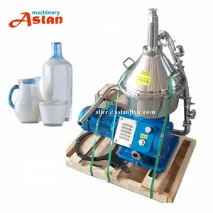 semi automatic Centrifugal whole milk cream purifier / disc skim milk fat separator machine