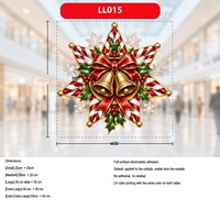 Calcomanías Navideñas de Estrella de 7 Puntas para Ventanas, Adhesivos Estáticos para Vidrio para Decoración de Tiendas y Ambiente Festivo