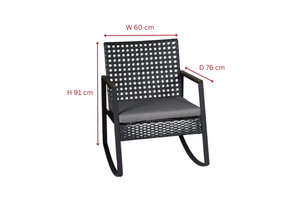 Ensemble de meubles de jardin en rotin pour balcon, véranda, jardin, pelouse, ensemble de 3 meubles à bascule en rotin - Ensemble de bistrot en rotin PE - Product Image 5