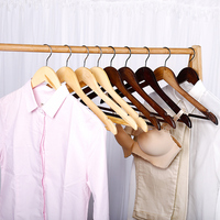 Ensemble de supports en bois pour vestes et vêtements, personnalisation avec Logo à impression personnalisée, bon marché, cintres