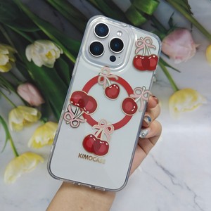 Coque de téléphone transparente motif cerise, léopard et floral, protection transparente pour iPhone 6 7 X 11 12 13 14 <span class=keywords><strong>15</strong></span> 16 17 Pro Max Samsung - Product Image 1