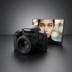 Appareil photo de vlogging <span class=keywords><strong>Canon</strong></span> 850D certifié d'occasion en gros, objectif portrait 50mm f/1.8, vidéo 4K 24.1MP, AF avec détection oculaire, kit Wi-Fi - Product Image 1