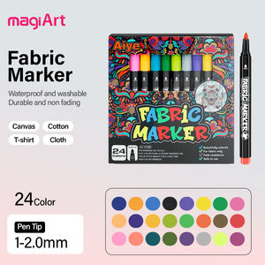 Auf Lager: Permanente Textilmarker, 24 Farben für Kinder, Graffiti-Zeichnungen, Stoffmalstifte-Set, ungiftig, permanent - Product Image 6